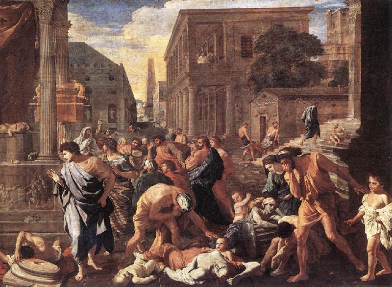 POUSSIN, Nicolas The Plague at Ashdod asg China oil painting art